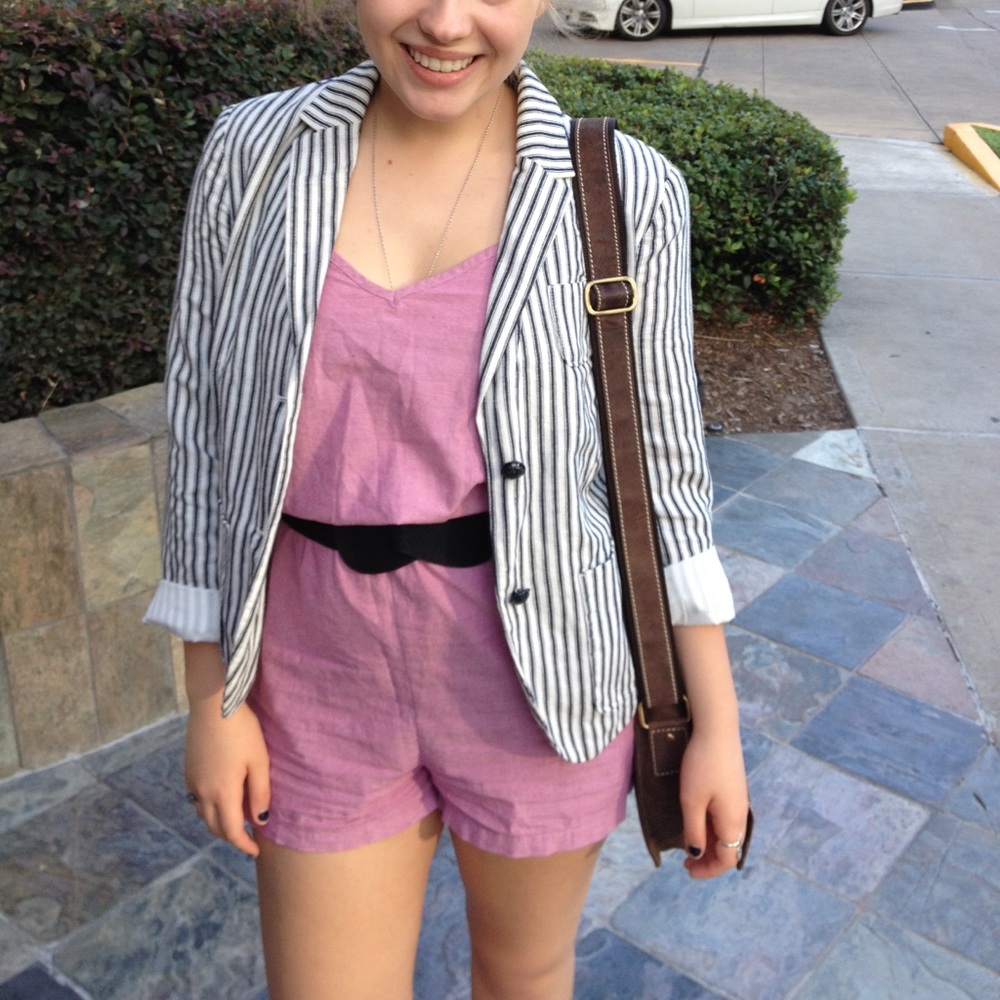 Dusty pink summer short romper